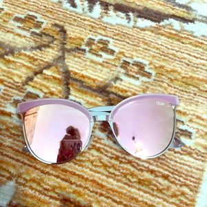 QUAY pink mirror cat eye sunglasses